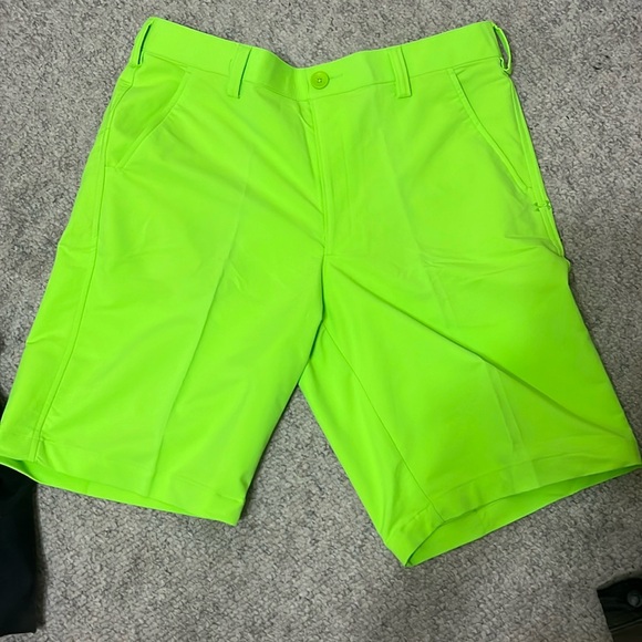 Neon green under armor, golf shorts - Picture 1 of 3